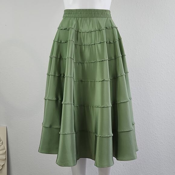 DKNY Silk/Viscose Full Circle Skirt Size Small - Picture 1 of 6